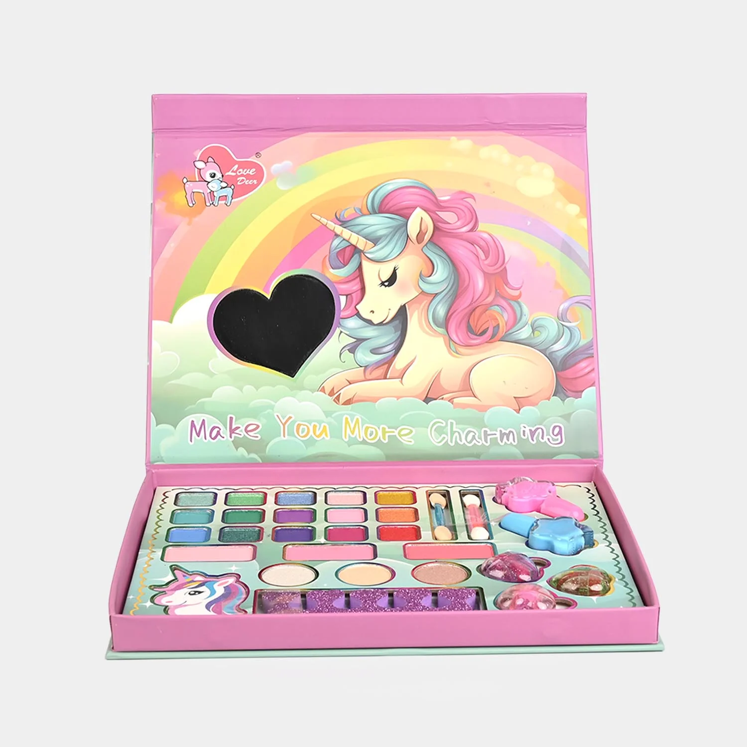 Princess Unicorn Makeup Palette box view - unicorn rainbow design