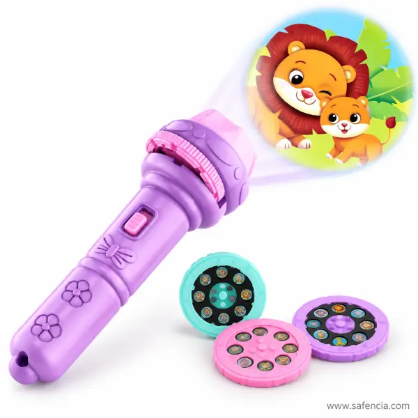 Projector Torch Toy for Kids with 3 Picture Discs (24 Pictures)