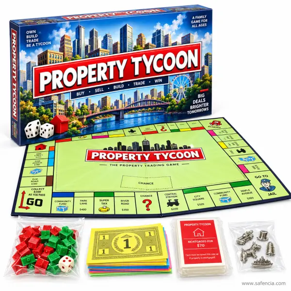 Property Tycoon Board Game - Monopoly-Style Property Trading Game