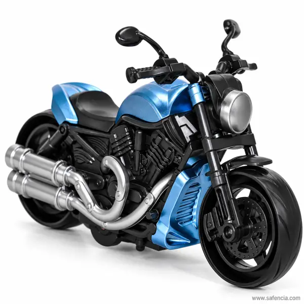 Pull Back Heavy Bike Toy, Cruiser Motorcycle Model (Pink, Gold, Blue, Red, Green, Silver or Purple)