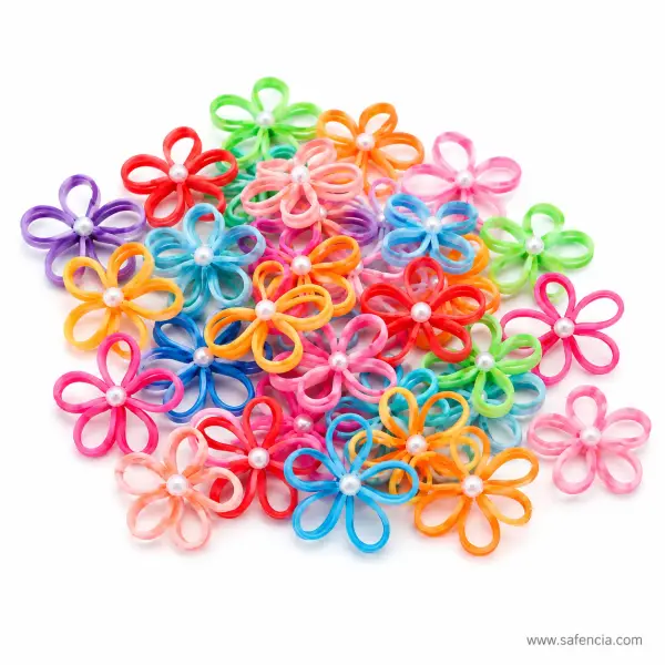 Large Loop Craft Flowers with Pearl Centres