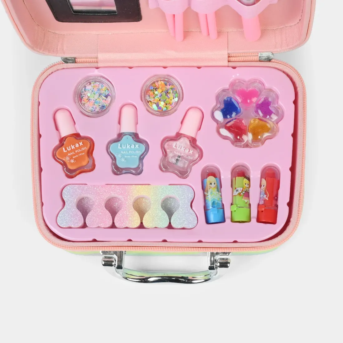 Rainbow Makeup & Nail Carry Case box view