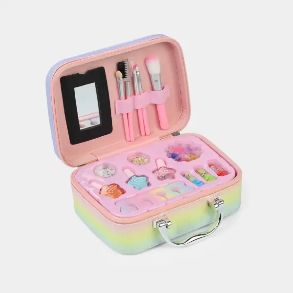 Rainbow Makeup & Nail Carry Case for Girls
