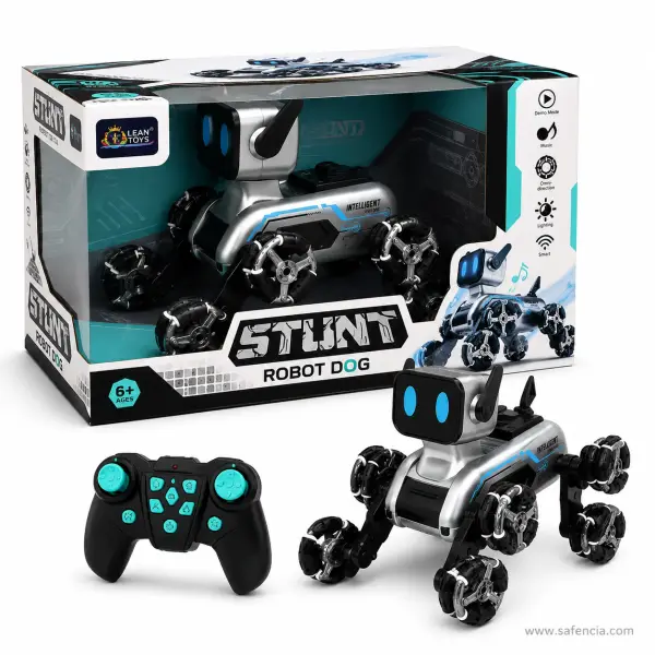 RC Stunt Spray Robot Dog with Watch & Remote Dual Control