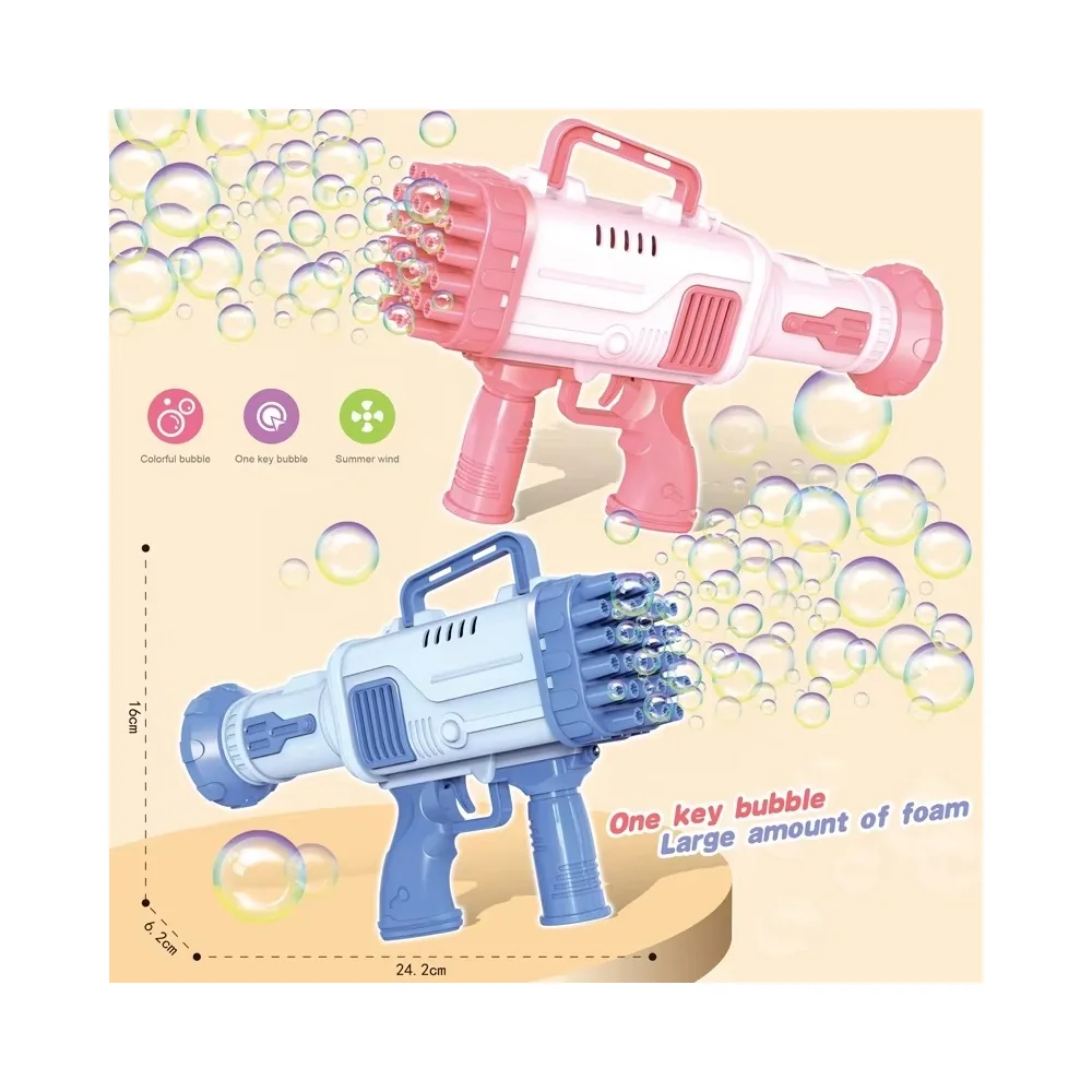 Rocket bubble gun pump action