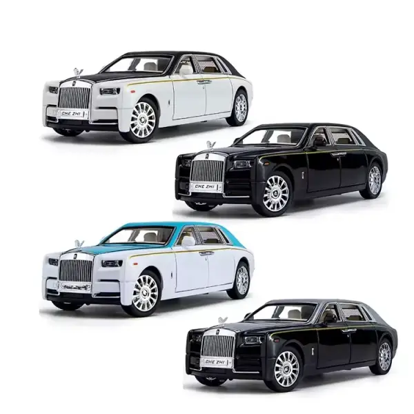 Rolls-Royce Phantom Luxury Diecast Model Car 1:24 with Lights and Sound