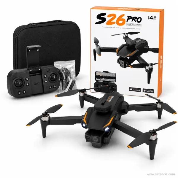 S26 Pro Foldable Camera Drone with Carry Case and Spare Propellers