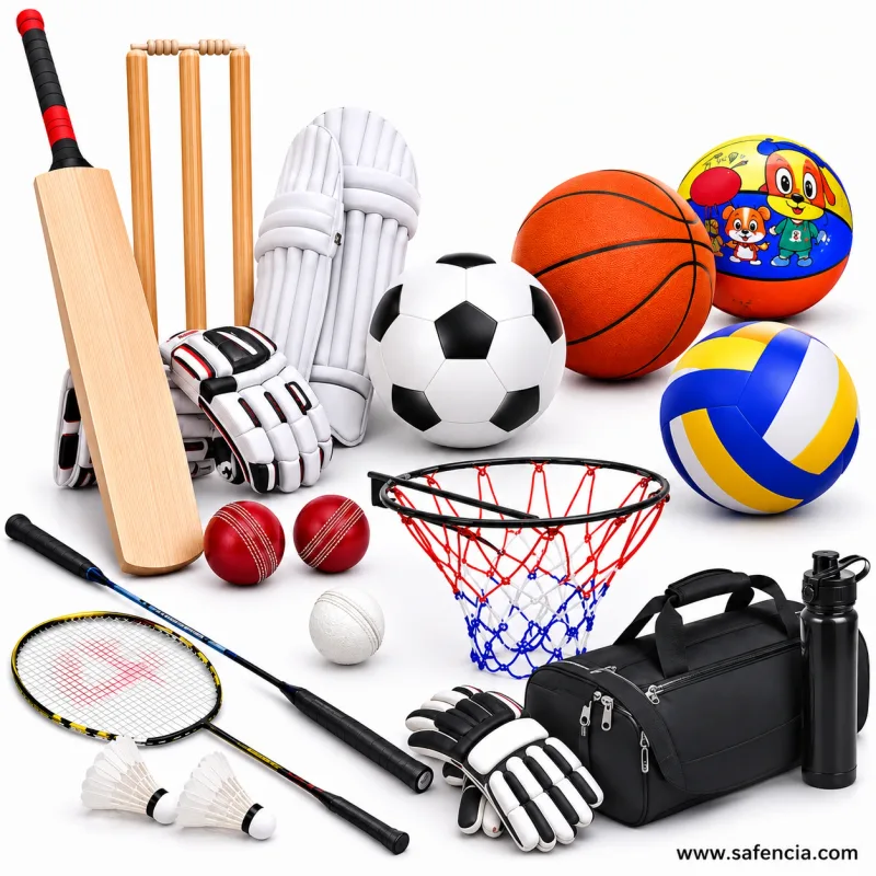 Sports goods — cricket, footballs, basketballs and badminton in Pakistan