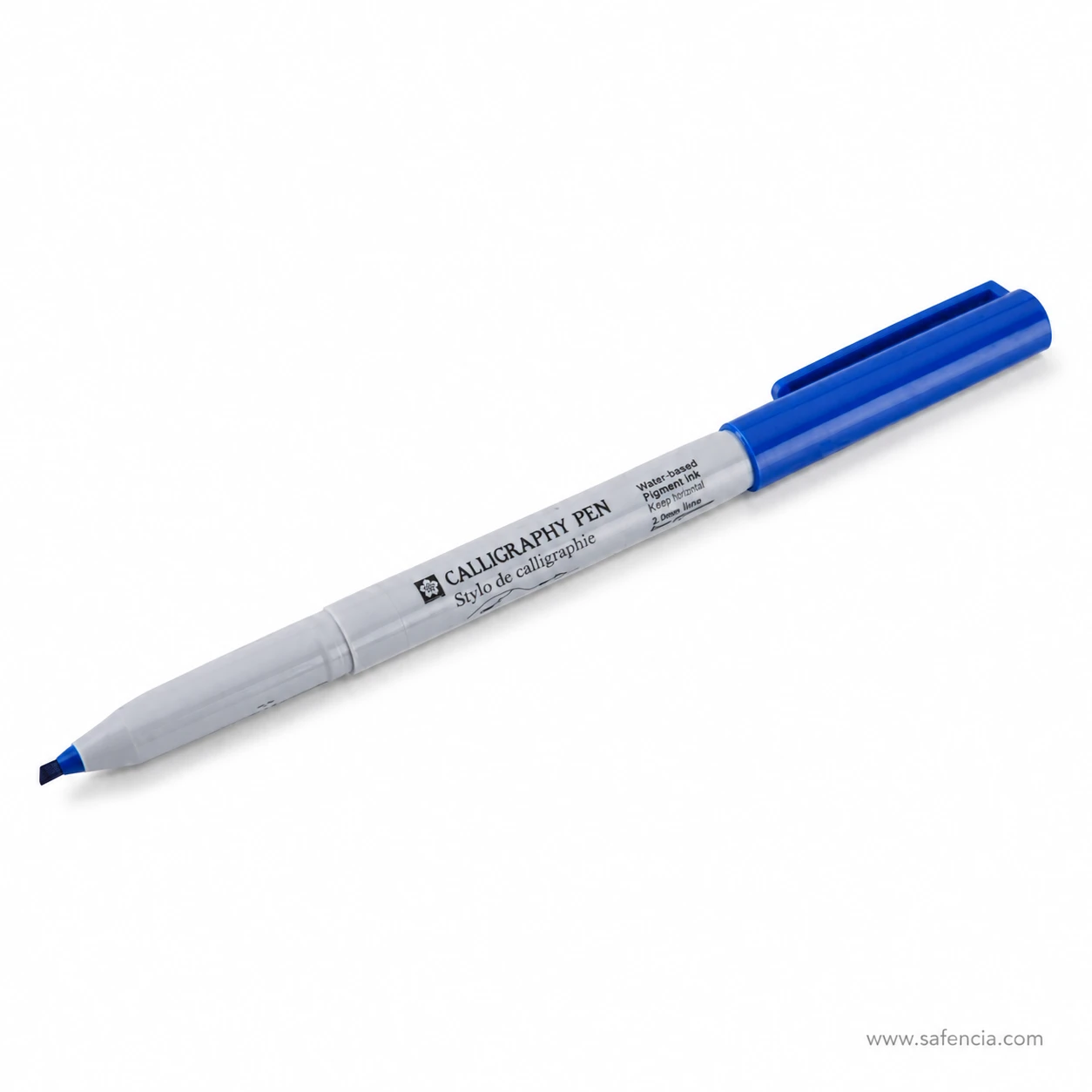 Sakura calligraphy pen capped and shown at an angle along its full length