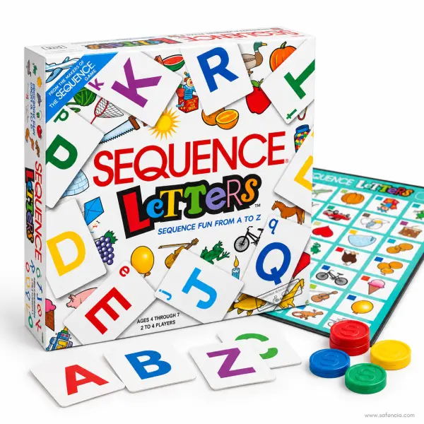 Sequence Letters Alphabet Board Game for Ages 4-7