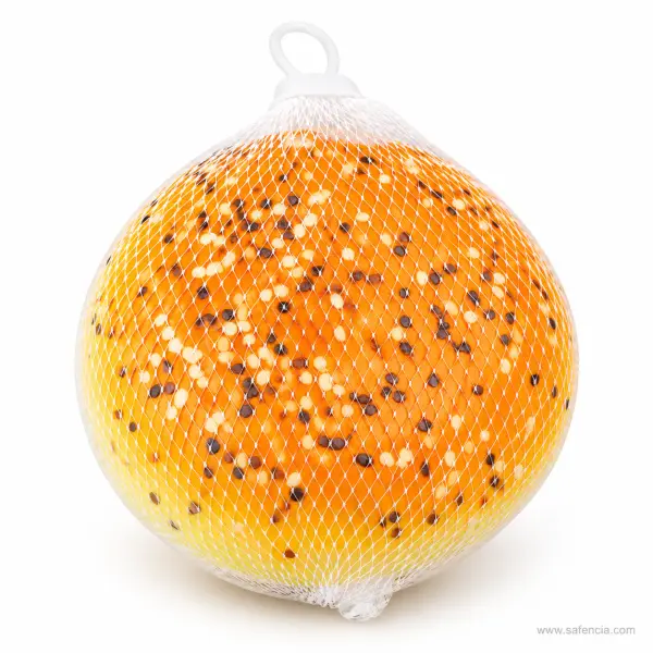 Sesame Bun Squishy in Mesh Net — Soft Bakery Squeeze Toy