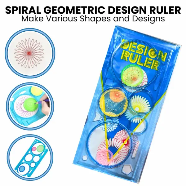 Spiral Design Geometric Ruler