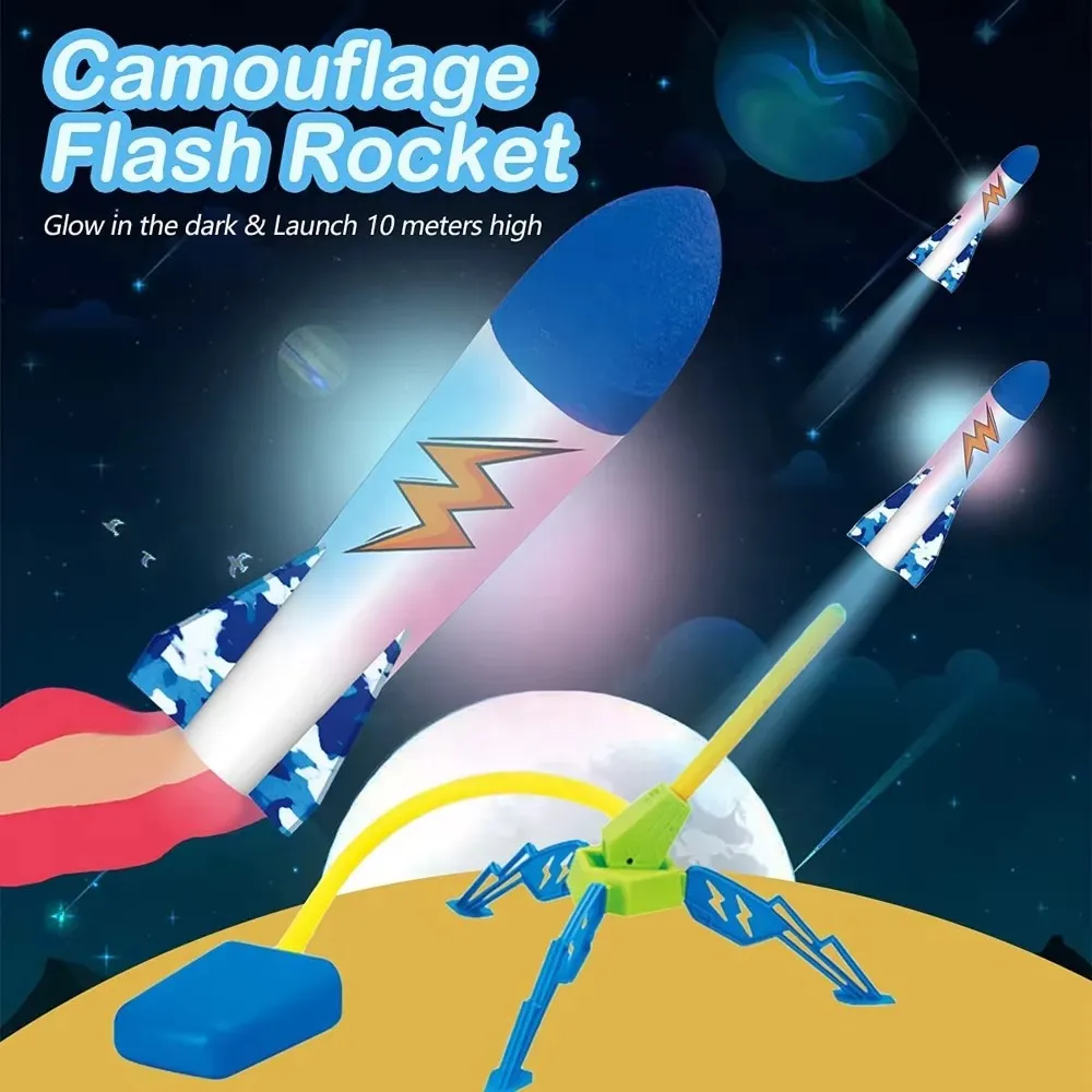 Camouflage glow stomp rockets