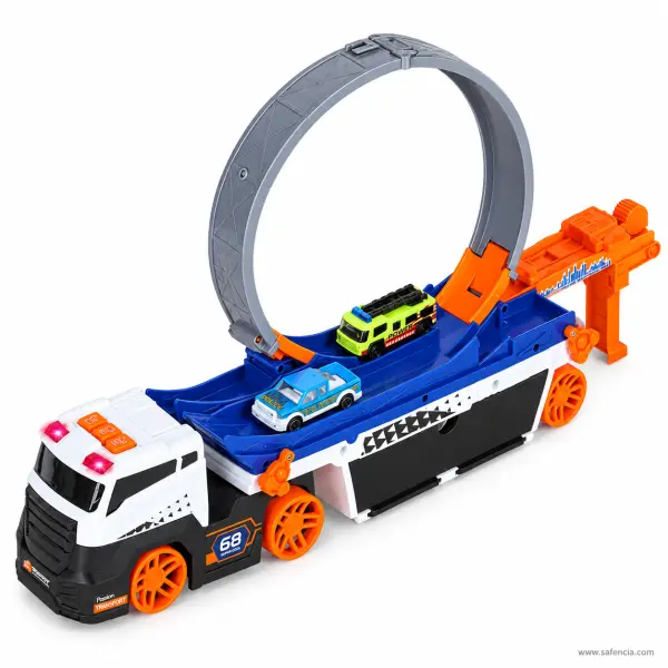 Stunt Carrier Truck with 360 Loop Track and Launcher