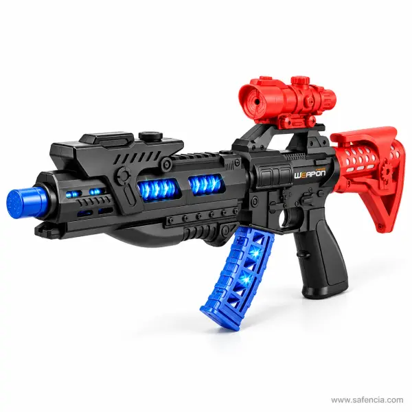 Super Weapon Light and Sound Toy Gun with Vibration, Red Scope (49 cm, Box 3+)