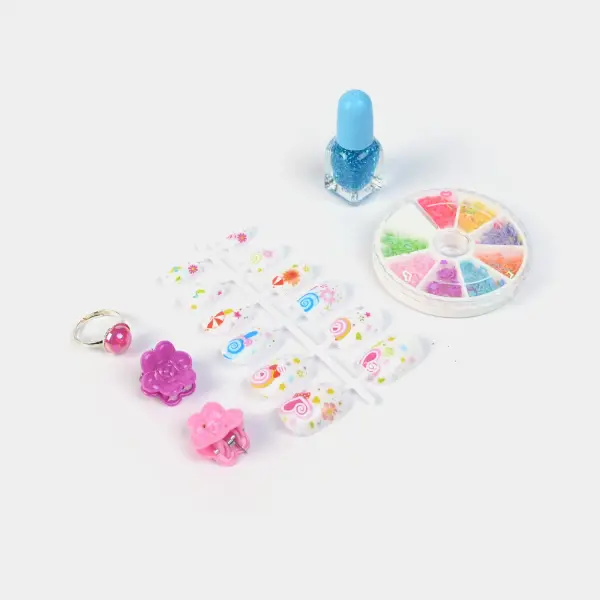 Sweet Swirl Nail & Ring Set for Girls
