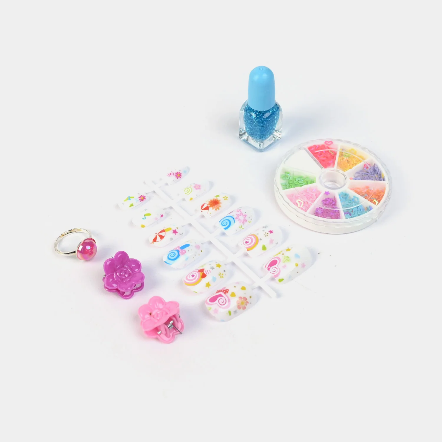 Sweet Swirl Nail & Ring Set for Girls