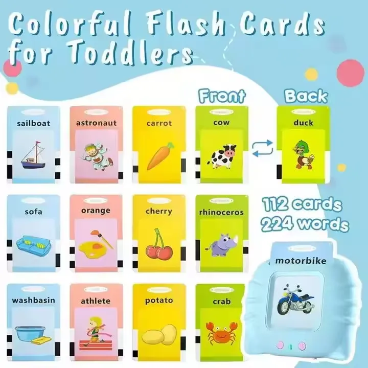 Talking flash cards 112 cards 224 words