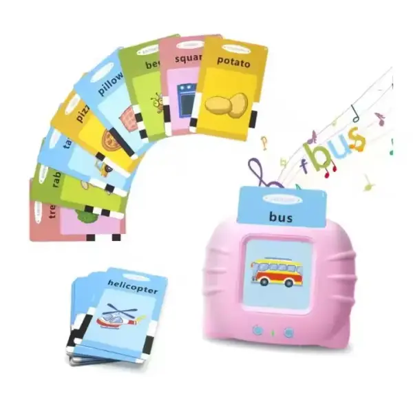 English & Urdu Talking Flash Cards Learning Machine for Kids (112 Cards, 224 Words)