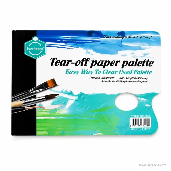 Keep Smiling Tear-Off Paper Palette 10x14 inch — 30 Sheets