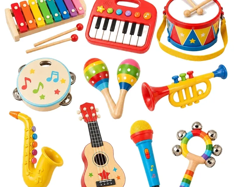Musical toys category — instruments and sound toys for kids