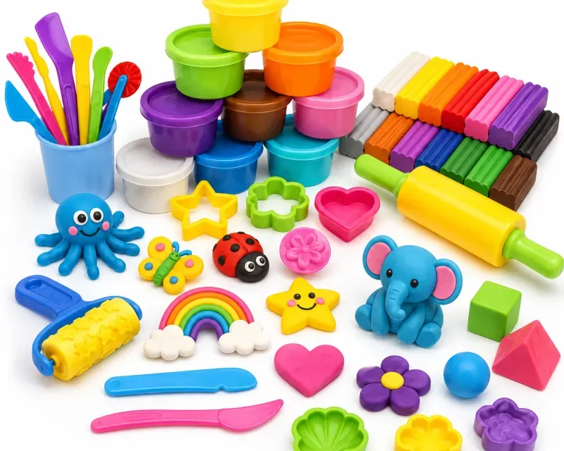 Play dough and clay category — modelling dough tubs, cutters and pottery kits in Pakistan