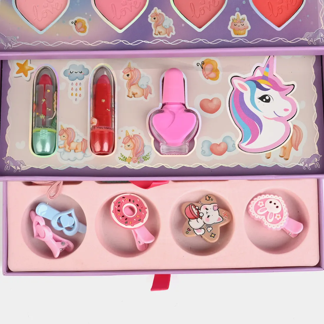 Unicorn Glam Beauty Box box view - rainbow unicorn design