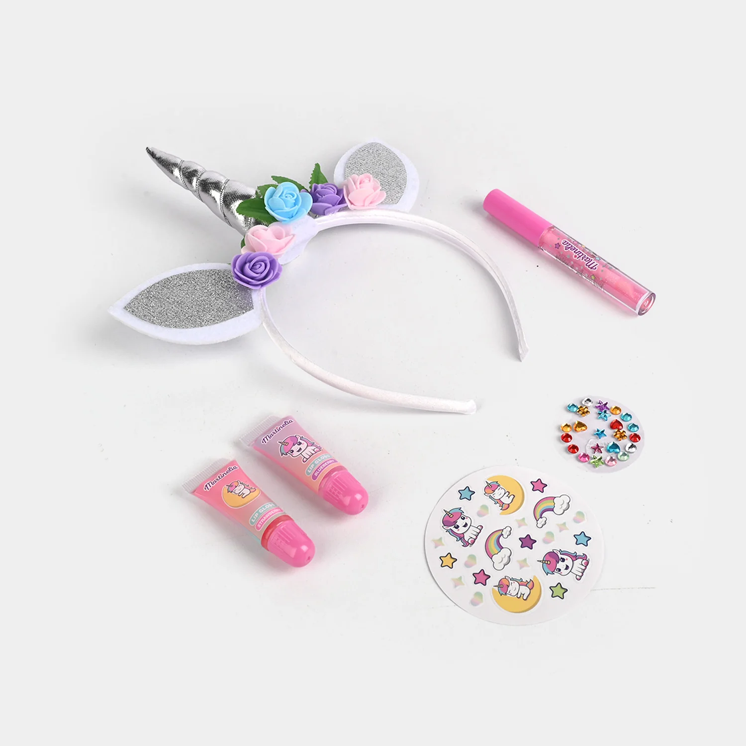 Unicorn Headband & Lip Gloss Dress-Up Set for Girls
