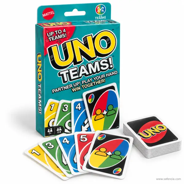 UNO Teams! Partner Card Game for 2-4 Teams