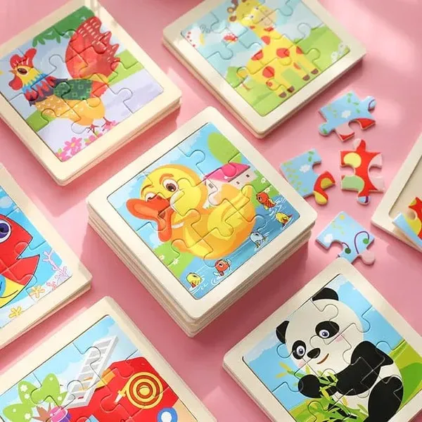 Wooden Colorful 3D Puzzle (random Shapes)