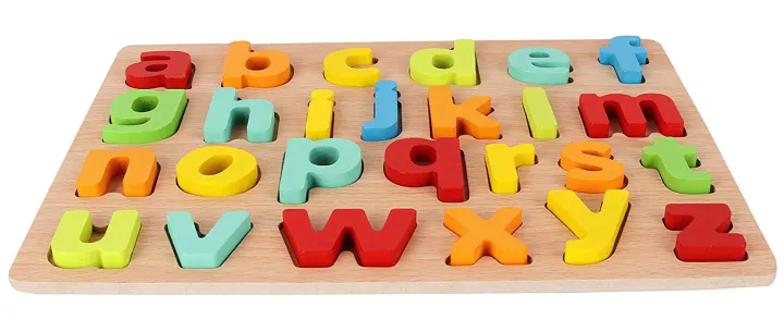 Wooden Learning Board with Fun Games + Writing Board on Back