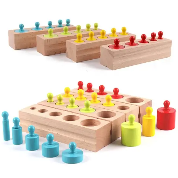 Wooden Montessori Knobbed Cylinders