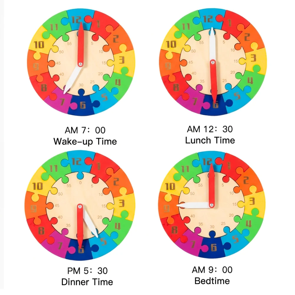 Wooden Puzzle Time Clock for Kids product image 4
