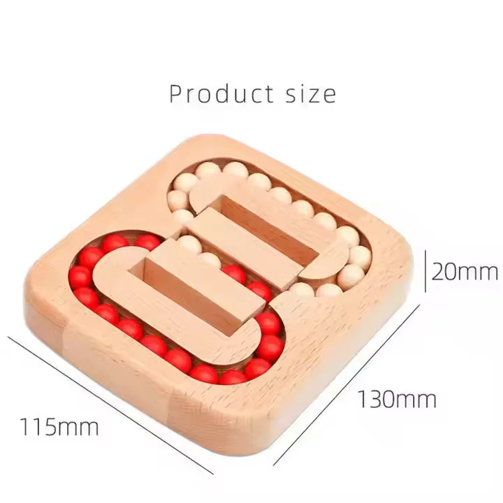 Wooden bean maze game size