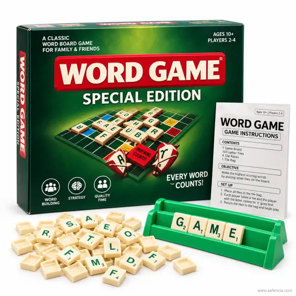 Word Game Special Edition - Scrabble-Style Crossword Board Game